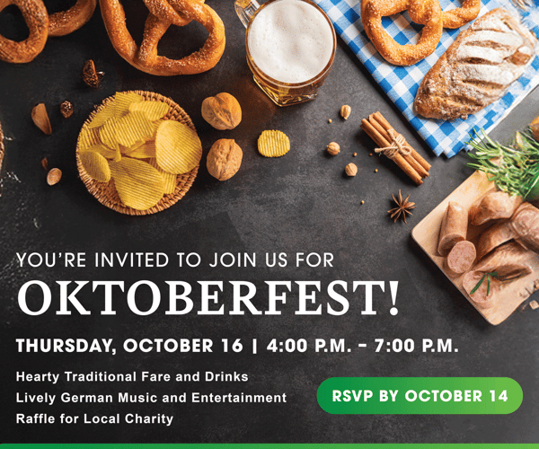 Invitation flyer for an Oktoberfest event